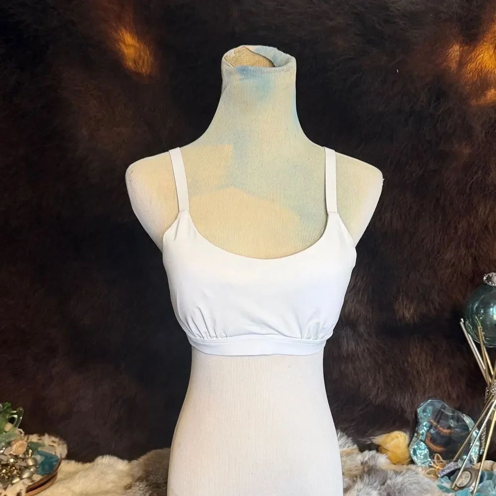 Athleta White Scoop Bralette 32D/DD (5530)